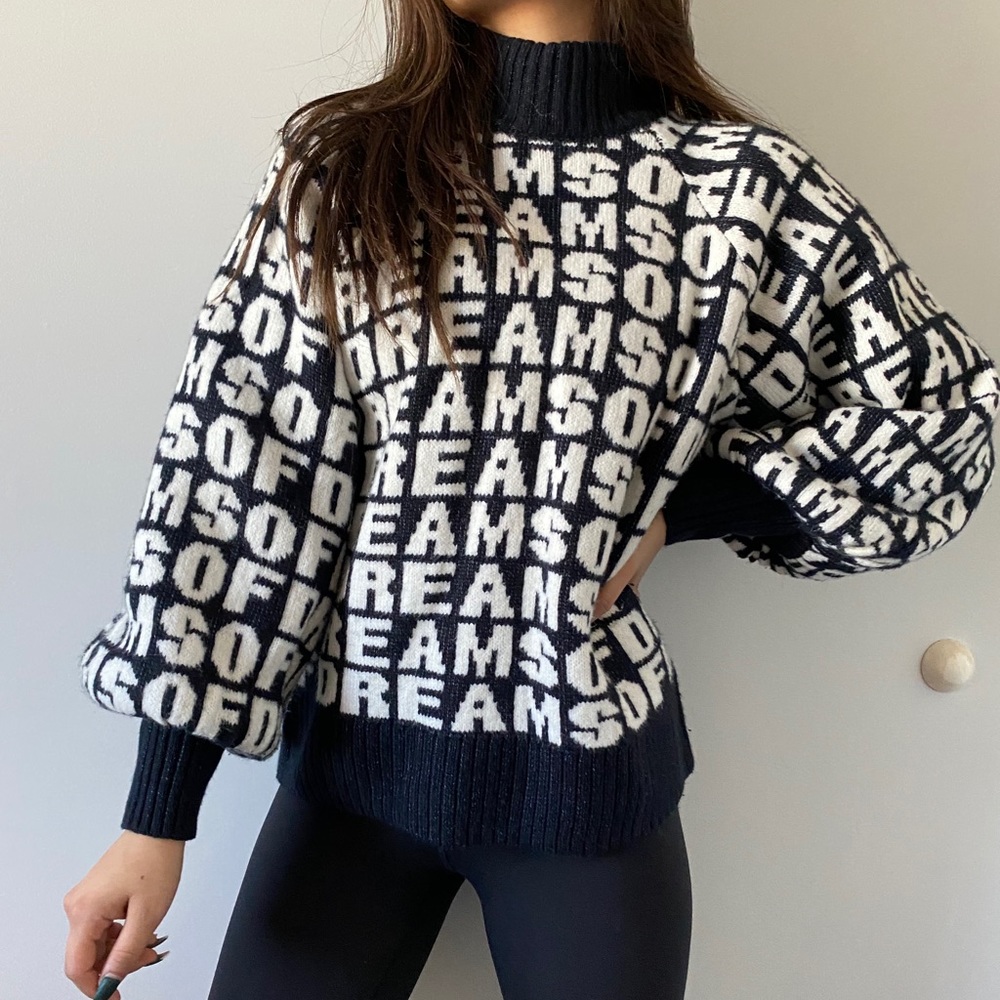 H&M dreams of dreams mock neck sweater